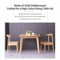 Table à manger carrée japonaise moderne, entièrement en bois massif, style décontracté et simple, pour petit appartement, café, usage domestique, mobilier de salle à manger.