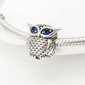 Plata de Ley 925 con baño de platino, accesorios de joyería <span class=keywords><strong>DIY</strong></span> para pulseras y collares, colgante de crucifijo auténtico, ángel guardián, ojos del diablo - Product Image 4