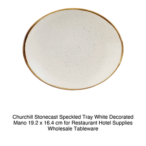 Plat de service Stonecast moucheté 19,2 × 16,4 cm blanc décoré à la main Churchill Swhsop7 - Product Image 2