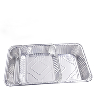 Plateau jetable en aluminium de 9x13 pouces avec couvercle en aluminium pour fêtes de Noël, buffets, restauration, four