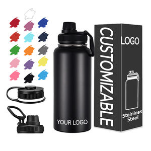 24oz 25oz <b>Water</b> <b>Bottle</b> Stainless Steel Vacuum Flask Sports <b>Bottle</b> <b>with</b> Straw <b>Handle</b> Lid 12oz 32oz 40oz 64oz Custom Logo - Product Image 1