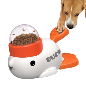 Evernew Eco-Friendly Plastic Automatic Dog <b>Feeder</b> Toy Solid Quadrate <b>Slow</b> Food Dispenser Indoor Use 0.5kg - Product Image 1