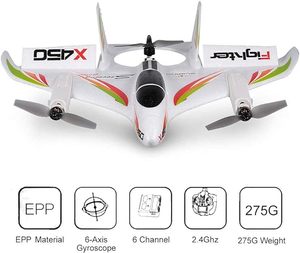 X450 Brushless RC Avion RC Planeur Aéronef 2.4G 6CH 3D/6G RC Hélicoptères Vertical Avion Télécommande - Product Image 3