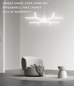 Ventilateur de plafond LED moderne avec lumière, base métallique réglable à 180°, blanc froid, pour maison et bureau, encastré, IP44, commande par interrupteur - Product Image 5