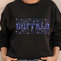 Transfert thermocollant personnalisé Bling Buffalo en strass pour logo d'équipe sportive sur sacs et t-shirts