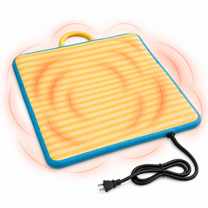 Lit pour animaux de compagnie ZT pliable, imperméable, respirant, chauffant par infrarouge, pour chiens et chats, motif rayé, adapté à toutes les saisons, intérieur - Product Image 1