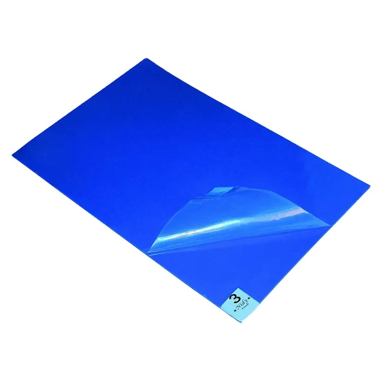 Película de polietileno de baja densidad, 18x36 pulgadas, azul, tapete Adhesivo de silicona para sala de estar, tapete pegajoso de silicona
