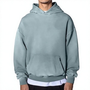 เสื้อฮู้ดดี้แบบสวมหัวผ้าคอตตอน 100% หนานุ่ม สไตล์สตรีทแวร์ พิมพ์ลายแบบซันเฟด แอซิดวอช สีพื้น สำหรับฤดูหนาว รับผลิตตามสั่ง ขายส่ง - Product Image 4