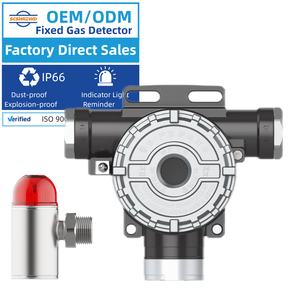 Công nghiệp hệ thống báo động cố định gas báo động điểm loại Methane Propane co O2 H2S LPG cảm biến khí dễ cháy cố định Gas Detector - Product Image 1