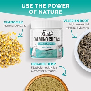 Golosinas Calmantes de Cáñamo Natural OEM ODM para Perros, Máxima Potencia - Cáñamo y Melatonina para la Ansiedad Ocasional, Golosinas Masticables Suaves - Product Image 3