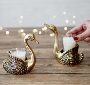 Elegante candelabro de Lago de los Cisnes, decoración de animales de Metal hecha a mano, elegante pieza de mesa con acento para el hogar, regalo para ocasiones especiales - Product Image 6