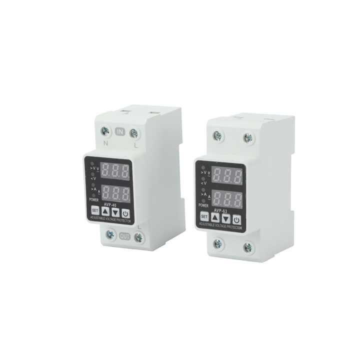 AVP-63 Digital Display Ampere Voltage Protector Relay with Over Current ...