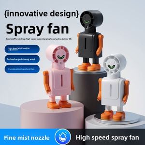 Ventilador Mini Recargable Portátil con Pantalla Digital Robótica, Rociador Ecológico para Colgar en el Cuello, Ideal para Comercio Transfronterizo - Product Image 2