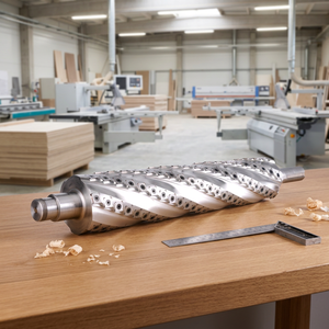 Tête de coupe hélicoïdale DH, robuste et légère, taille personnalisable pour dégauchisseuse et machines à bois - Product Image 1