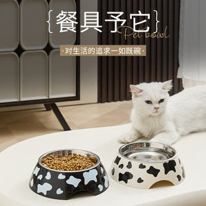 Bol pour chat en acier inoxydable, détachable, facile à nettoyer, pour l'alimentation et l'abreuvement des chats - Product Image 2