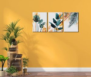 Peinture <span class=keywords><strong>aquarelle</strong></span> Palm Monstera Green Leaf Wall Decor pour bureau chambre à coucher - Product Image 2