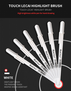 Creative White Ink Gel Pen Highlight Markierung stift Feine Spitze für Student Station ery Drawing Art Writing Schul bedarf - Product Image 2