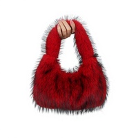 Sac à bandoulière demi-lune de luxe en fausse fourrure pour femme, style coréen, nouvelle collection automne-hiver, sac de rangement et de voyage, sac à bandoulière croisé, vente chaude