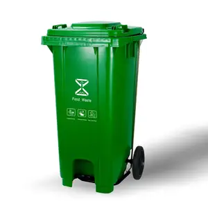 MARTES SL001 tempat sampah, kualitas tinggi 120l 240l Liter Pedal daur ulang luar ruangan roda ponsel plastik tempat sampah