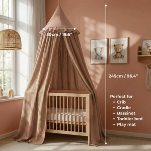 Dôme pour bébé 100% coton, écologique, couleur personnalisable, tente, décoration de chambre d'<span class=keywords><strong>enfant</strong></span> nordique, moustiquaire de fenêtre, baldaquin de lit - Product Image 3