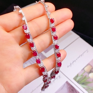 थोक प्रीमियम गहनों ने फैशनेबल रूबी हार और पेलेंट वर्ग डिजाइन - Product Image 5