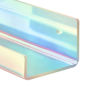 Rainbow Iridescent Acrylic Bathroom <b>Wall</b> Mounted Shelf Panels Acrylic Floating <b>Shelves</b> Bathroom Shampoo Holder <b>for</b> <b>Wall</b> - Product Image 2