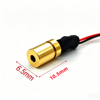 Nouveau module laser rouge 650nm 5mW 3V, tête en cuivre de 6,5 mm, irradiation ponctuelle de précision de 2 mm, accessoires de montage pour localisateur industriel