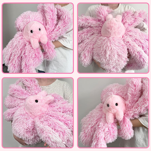 4,2 libbre realistico pesato soffice ragno rosa peluche 19 pollici peluche regali di compleanno per ragazzi e ragazze pesato ragno giocattolo - Product Image 3