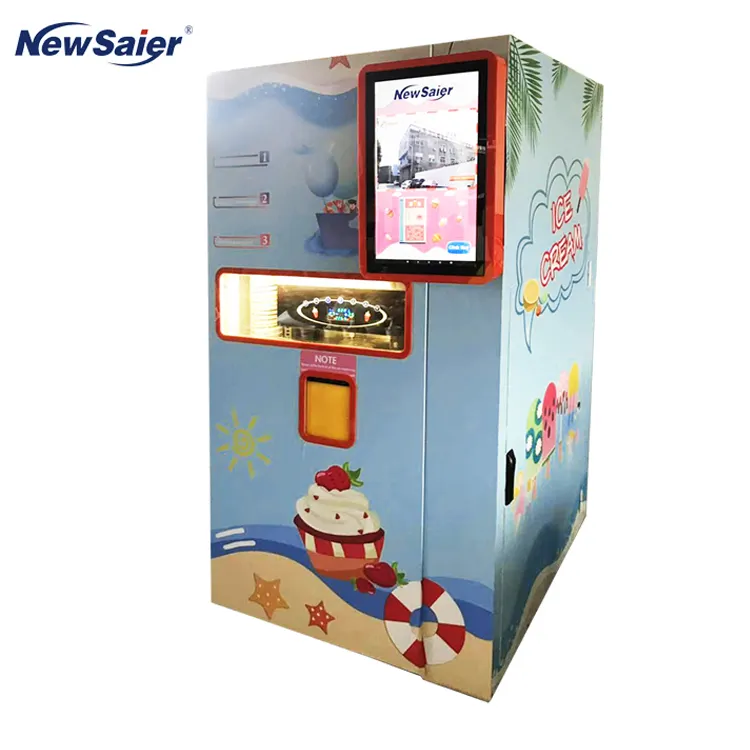 नई गर्म बिक्री कारखाने अनुकूलन बर्फ वेंडिंग मशीन बिक्री के लिए स्वत: मुलायम आइसक्रीम वेंडिंग मशीन