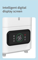 Humidificateur d'air ultrasonique commercial à brume froide avec réservoir d'eau de 6 L à remplissage par le haut, affichage LED intelligent, idéal pour les pièces sèches à domicile (OEM)