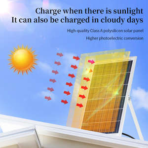 Lámpara Solar LED de Exterior con Resistencia a los Rayos UV, Larga Duración, Espejo de Vidrio, IP65 Impermeable, Inalámbrica, para Jardín - Product Image 5