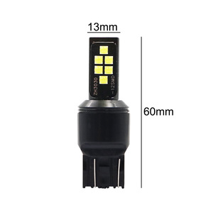 หลอดไฟ LED T20 ในรถยนต์, หลอดไฟเบรค, ไฟสปอยเลอร์หลัง, 15 หลอด, 3030, 12V, สีขาว - Product Image 5