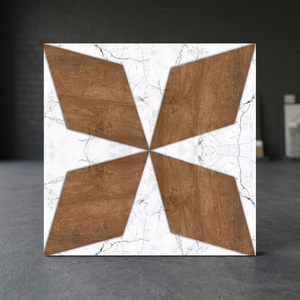 Azulejo de Porcelana Pulido con Diseño de Madera, 300x300mm, Decoración Moderna para Paredes y Pisos, Azulejo Cerámico de Color Verde - Product Image 1