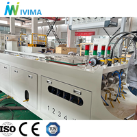 Système de contrôle PLC intelligent, machine de fabrication de tuyaux en PVC à haut rendement pour la protection des câbles en plastique rigide de petit diamètre à quatre brins