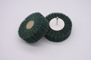Roue à lamelles en nylon combinée avec arbre en tissu non tissé 25mm d'épaisseur meuleuse de polissage de ponçage moyen pour acier inoxydable - Product Image 3