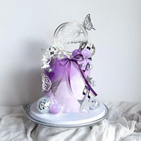Décorations de gâteau à nœuds et ballons violets, 37 pièces, très demandées, avec décorations de gâteau boule disco à ruban violet pour fête d'anniversaire de filles