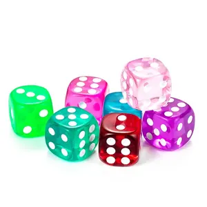 Gioco di dadi di storia educativa colori chiari D6 cubi acrilici dadi da 14mm per bambini