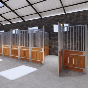 Stile moderno prefabbricato in acciaio zincato cavallo in acciaio stabile stile europeo durevole cavallo stabile stalle per la vendita - Product Image 4