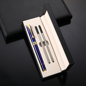 Pulpen Rollerball Logam Hadiah Bisnis Logo Kustom Dengan Kotak Set Pulpen Isi Ulang - Product Image 5