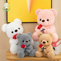Oursons en Peluche Personnalisés pour Vente en Gros, Jouets Doux Écologiques en Peluche pour Cadeau de Saint-Valentin Commande en Gros