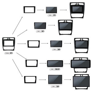 <span class=keywords><strong>Adaptateur</strong></span> de cadre Fascia grand écran stéréo de voiture Henmall pour <span class=keywords><strong>Hyundai</strong></span> Elantra 2012 Kit de cadre de panneau de montage Audio de tableau de bord 2Din - Product Image 4