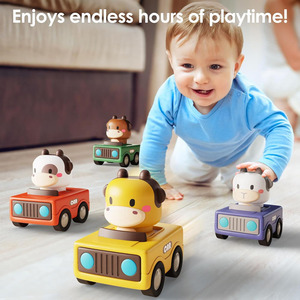 Press to Go Car Toys para niños pequeños Baby Animal Racing Cars, Infant Play Vehicle Set Baby Push Go Friction Car Toy - Product Image 6