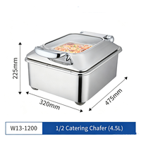 Chauffe-Plats Électrique Professionnel en Acier Inoxydable Argenté pour Buffet et Présentation de Plats Chauds en Restaurant