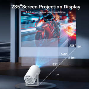 Mini projecteur portable Hot Sale Turn 1, 200 Ansi, 720P, 1+8 Go, Android 14 le plus récent avec Bluetooth, pour usage domestique - Product Image 6