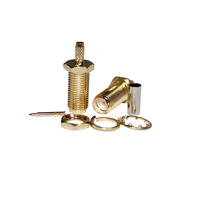 Connecteur RP-SMA-C-KY1.5 RF 13 dents en cuivre plaqué or Connecteur femelle RP SMA pour câble RG316 et RG174