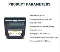 Imprimante thermique portable mini 80 mm haute vitesse BT, imprimante compacte pour Android, idéale pour les petites entreprises