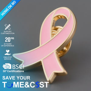 Pin de cinta de oro amarillo esmaltado del fabricante, broche de concientización sobre el cáncer infantil, broche de insignia rosa de esperanza, Pin de solapa - Product Image 1