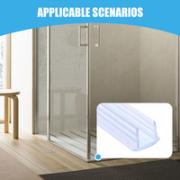 Perfil de Plástico/PVC Transparente Moderno y Duradero con Tiras de Goma Selladas para Bloquear el Agua para Puertas y Ventanas