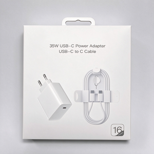 อะแดปเตอร์ชาร์จเร็ว 35W PD USB C พร้อมสาย Type C to C หัวปลั๊ก EU US UK สำหรับ iPhone 18 17 16 15 ที่ชาร์จโทรศัพท์มือถือ - Product Image 5