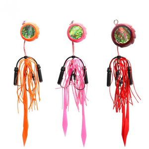 Jigs métalliques de 60g, 80g, 100g avec jupe en silicone et hameçon simple barbelé, leurre chatter bait, jigging lent, leurre de pêche en eau profonde pour le morue - Product Image 1
